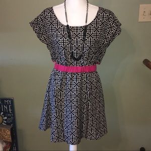 Roxy Black & White Cutout Minidress